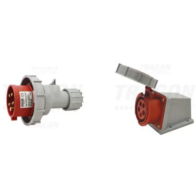 Pachet Industrial Trifazat IP67: Fisa si Priza Aparenta, 16A, 400V, 3P+N+E - Conexiuni Extreme si Sigure