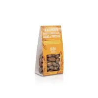 Migdale Invelite in Ciocolata cu Lapte si Caramel Sarat, 125 g