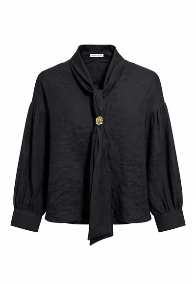 Bluza dama - Decolteu in V - Negru