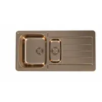 Chiuveta bucatarie inox doua cuve culoare cupru Alveus Monarch Line 10