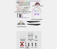 Lumini ambientale dedicate Tesla Model Y 2020-2023, RGB Acrilice 31 in 1 Dinamice cu efect symphony, Control din Aplicatie Bluetooth / Display original / Buton
