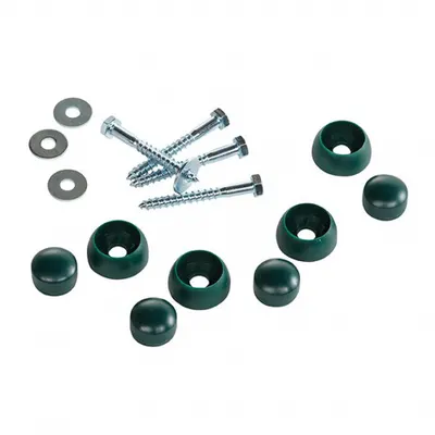 Set protectii si suruburi pentru spatii de joaca sau Bara de tumbe, Verde