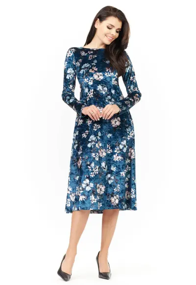 Rochie dama Poliester - M147 - Bleumarin