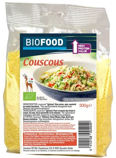 Cuscus bio, 500 g, Damhert