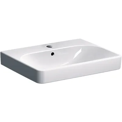 Lavoar baie suspendat alb 60 cm, dreptunghiular, Geberit Smyle Square
