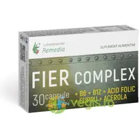Fier Complex + B6 + B12+ Acid Folic + Cupru + Acerola 30cps