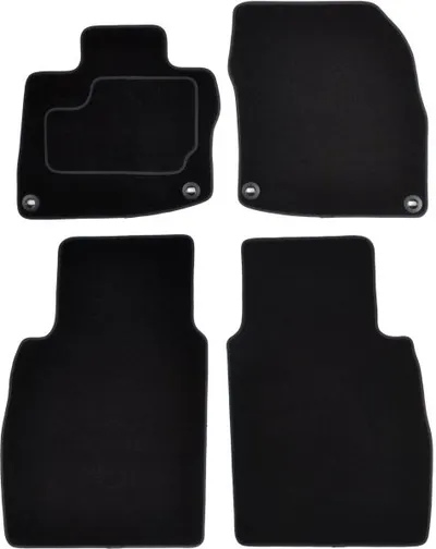 Covorase auto (set, velur, 4 bucati, culoare negru, 5 usi, spatiu montare 42cm) HONDA CIVIC VIII dupa 2005