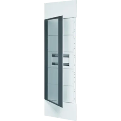 Tablou modular DOMO CENTER - Kit frontal - Usa transparenta fumurie- 1 ENCLOSURE 40 MODULES - H.2400 - METAL - WHITE RAL 9003