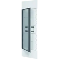 Tablou modular DOMO CENTER - Kit frontal - Usa transparenta fumurie- 1 ENCLOSURE 40 MODULES - H.2400 - METAL - WHITE RAL 9003