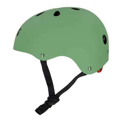 Casca de protectie pentru copii FIX S Green, S (48-54 cm), reglabila, cu lumina LED, sistem de prindere, 11 orificii de ventilatie