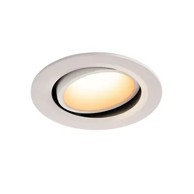 Spot incastrat, NUMINOS MOVE L Ceiling lights, white Indoor LED recessed ceiling light white/white 3000K 55° rotating and pivoting