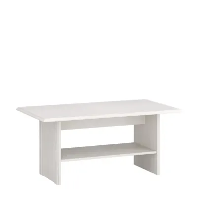 Masuta de cafea cu polita TIFFANY II, crem fineline, 110x60x50 cm