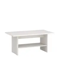 Masuta de cafea cu polita TIFFANY II, crem fineline, 110x60x50 cm