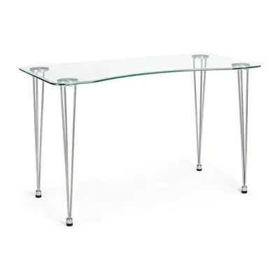 Birou cu blat din sticlă 60x120 cm Rondo – Bizzotto