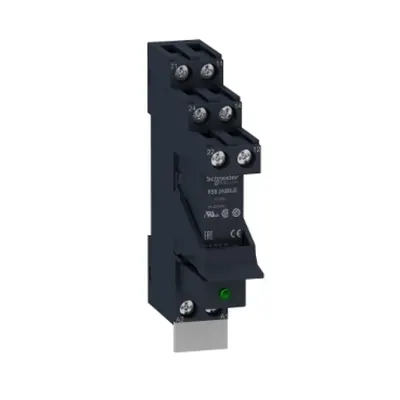 Releu de conectare pre-asamblat cu soclu, Harmony Electromechanical Relays, 8A, 2CO, cu LED, fara buton de testare blocabil, cu surub, 12V CC