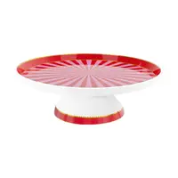 Mini tavă din porțelan, pentru tort, Pip Studio, Red/Pink, 24 cm, colecția Love Birds