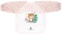 Bavetă cu mâneci și buzunar KikkaBoo - Savanna, roz