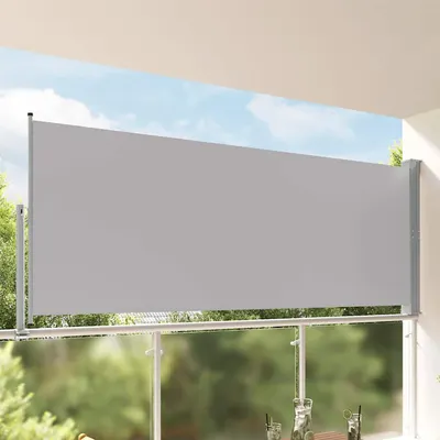 vidaXL Copertină laterală retractabilă de terasă, gri, 140 x 300 cm