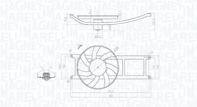 Ventilator radiator (cu carcasa) potrivit FIAT PANDA, PANDA HATCHBACK 1.1 1.2 1.2CNG 09.03