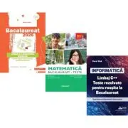 Pachet Bacalaureat 2026. Limba si literatura romana, Matematica M2 Profil Stiinte ale naturii. Teste si INFORMATICA. Limbaj C++. Teste rezolvate Mate