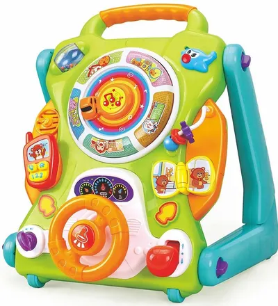 Antemergator cu masa pentru activitati Hola Toys