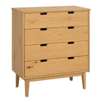 Comodă în culoare naturală din lemn de stejar 75x85x38 cm Garrison – Rowico