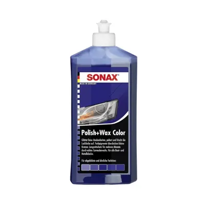 Polish cu Ceara pentru Culoarea Albastra, Polish&Wax Nanopro, 500 ml, Sonax