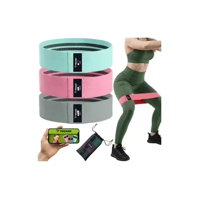 Benzi elastice fitness, set 3 piese, rezistenta 8–31 kg, utilizare universala