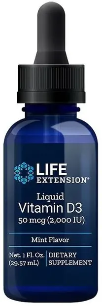 Liquid Vitamin D3, 2000 IU, 29.57 ml, Life Extension