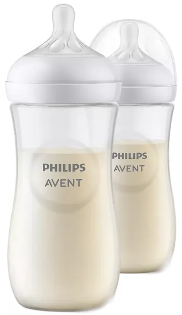 Sticle Philips Avent - Natural Response 3.0, flow 4/rapid, 6 m+, 2 х 330 ml