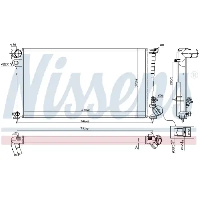 Radiator, racire motor NISSENS 61326A