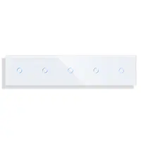 Panou 5 Intrerupatoare Simple cu Touch din Sticla LUXION