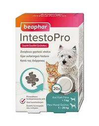 BEAPHAR IntestoPro tablete pentru susținerea consistenței scaunului 20 buc. pentru câini (până la 20 kg) și pisici