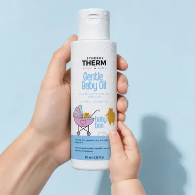 Synergy Therm Mama & Baby - Ulei Delicat pentru Bebeluși cu Ulei de Migdale Dulci, Jojoba și Squalane Vegetal, pentru Pielea Sensibilă, 100 ml