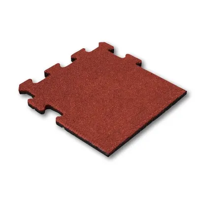 Plăcuță de cauciuc 50 mm - 50x50 cm Puzzle - Roșu - Piesă laterală