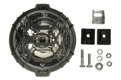 Far universal stanga dreapta (faza lunga, H3, 12 24V, diametru 160mm, adancime: 66mm, transparent, metal plastic, negru)