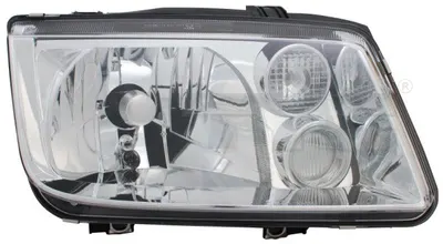Far stanga potrivit VW BORA - (H3/H4, electric, fundal cromat)