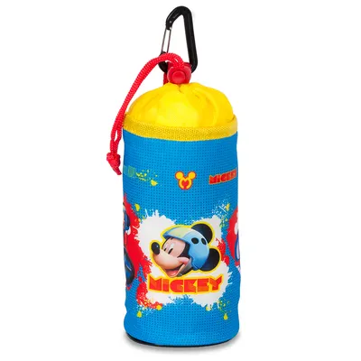 Husa suport sticla apa biciclete copii, montaj ghidon, model Mickey Mouse