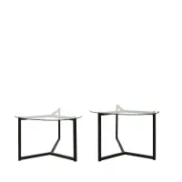 Set masuta de cafea BELLISIMO, negru mat, 82x58x40 cm