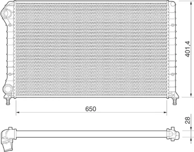 Radiator racire motor potrivit FIAT DOBLO, DOBLO MINIVAN 1.2-1.9D 03.01