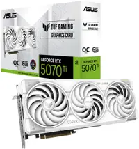 Placă video ASUS - TUF Gaming GeForce RTX 5070 Ti OC, 16GB, GDDR7, alb