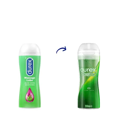 Gel lubrifiant pentru masaj 2 in 1 cu aloe vera, 200ml, Durex