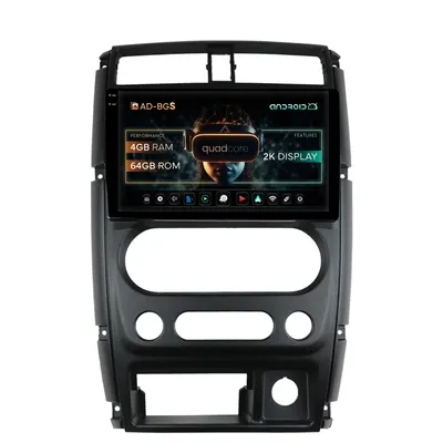 Navigatie 2K Suzuki Jimny (2005+), Android, S-Quadcore 4GB RAM + 64GB ROM, 9.5 Inch - AD-BGS90042K+AD-BGRKIT315
