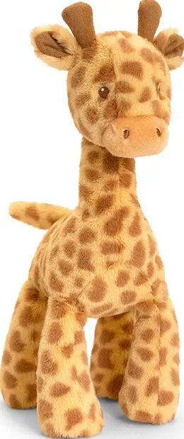 Jucarie ecologica de plus Keel Toys Keeleco -Girafa, 28 cm