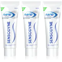 Sensodyne Rapid Whitening pasta de dinti pentru albire pentru dinti sensibili 3x75 ml