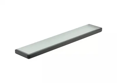 Raft baie Roca Tempo A817027NM0, montare pe perete, 600 x 110 mm, metal/sticla, mat, Negru titan