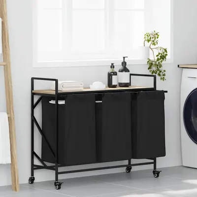 Gossi cos de rufe 3 compartimente cu roti stejar sonoma