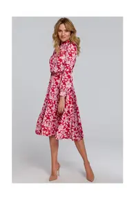 Rochie evazata cu imprimeu floral - Poliester