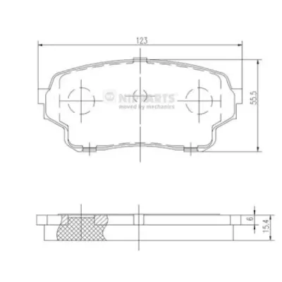 Set placute frana, frana disc NIPPARTS J3608027