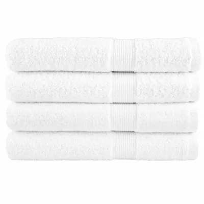 vidaXL Prosoape de saună premium, SOLUND 4 buc alb 80x200cm 600gsm